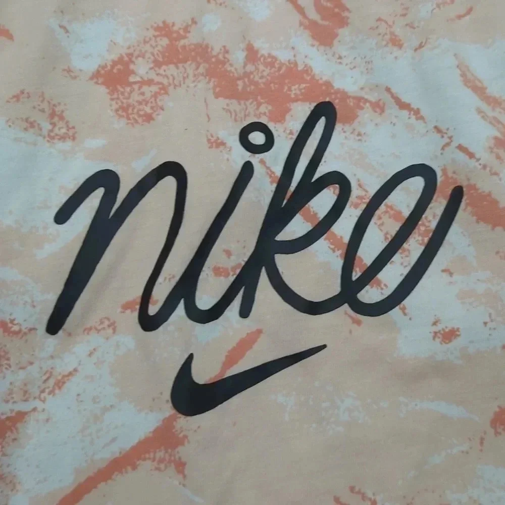 Nike Dri-Fit Muscle Shirt, Color Orange Camouflage Size XS